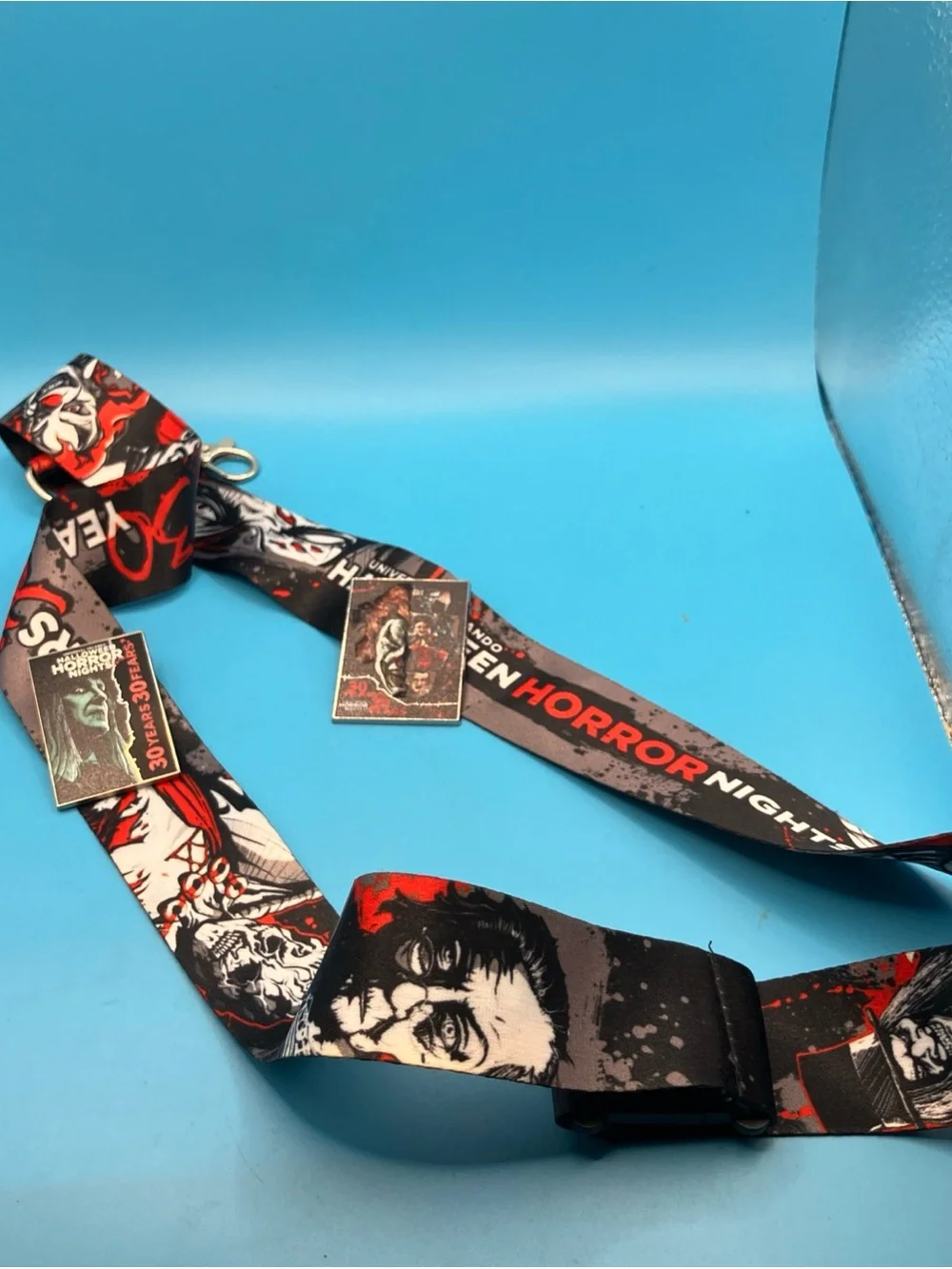 universal studios 30th anniversary  Horror Nights lanyard with 2 pins